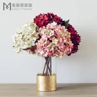 Quzi Hydrangea Одинокий -симуляционный цветок великолепный мульти -колор осенний сериал сухой цветочный эффект Фах