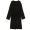 Khuyến mãi chống mùa za nhà phụ nữ áo len hai mặt trùm đầu màu đen cỡ lớn ra vành đai áo khoác 7522264 - Áo len lót đôi