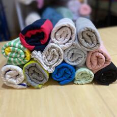 лайкра 品牌余料纯棉夏季单面针织莱卡珠地棉条纹纯色polo衫裙子布料半袖