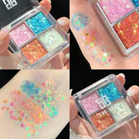 Интернет -знаменитость Flash 4 Color Eyd Shade Seading Shiny Crystal Flashes. В конце