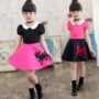 2018 mới mùa hè ăn mặc 4 Hàn Quốc phiên bản 5 cô gái 6 công chúa 7 trẻ em váy 8 ngắn tay áo 9 trẻ em 10 tuổi ăn mặc váy đẹp phong cách trung hoa
