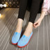 Mùa xuân mới cũ Bắc Kinh giày vải giày của phụ nữ giày phẳng miệng duy nhất nông miệng một bàn đạp một giản dị giày mẹ giày làm việc Mùa xuân