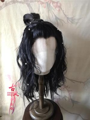 taobao agent Gufengxuan game wig Sword Net Sanhe Meng Umbrella Too Wigs contain imitation pearl hook front lace hand knitting hand hook free shipping