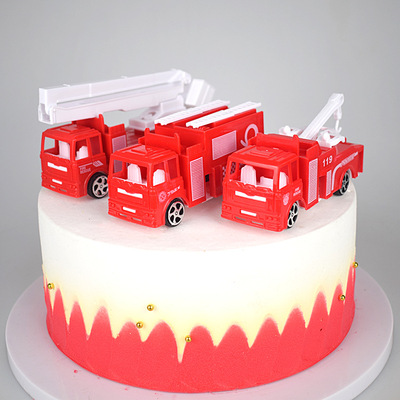 大号消防玩具车3件套男孩生日装饰汽车