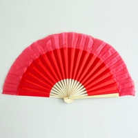 12 -INCH Real Silk Double -Sided Fan Red Right Hand