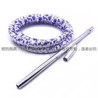 Синяя и белая фарфоровая дымовая труба+ручка+блокировка