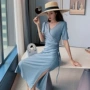 Harajuku Port Wind Women 2019 Xu hướng mới Những bộ váy kinh tởm - Váy eo cao mẫu váy khoét eo	