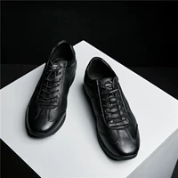 Летняя спортивная модная обувь для отдыха для кожаной обуви, из натуральной кожи, в корейском стиле