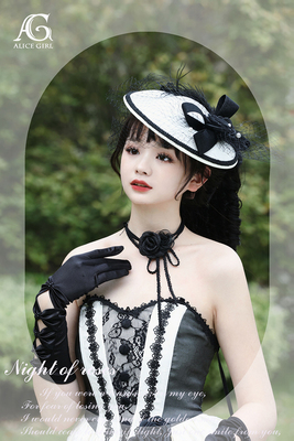 taobao agent Alice Girl Original LOLITA Rose Night Retro Cat Hat Cuckling Cervical Gloves