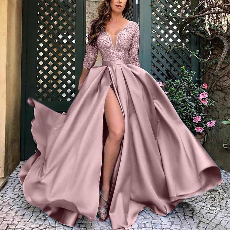 WOMEN FORMAL DRESS GOWN PARTY LADIES Long Dresses Ms.