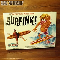 Spot Surf Fink Surfing Monster Model Model Retro Car Kutsom Kulture