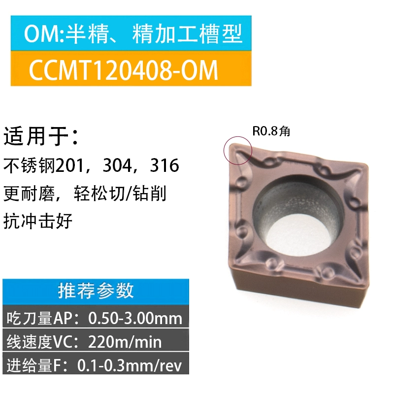 Máy Tiện CNC Lưỡi Dao CCMT120404 CCMT120408 Lỗ Bên Trong Dụng Cụ Xoay Đầu Vòng Tròn Bên Ngoài Đơn Hợp Kim Một Mặt Dụng Cụ Hạt dao khắc chữ cnc dao cầu cnc Dao CNC