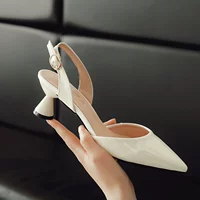 Nữ hè 2018 phiên bản Hàn Quốc mới của đôi sandal Baotou hoang dã trở lại với giày cao gót dày và nhỏ tươi giày dép nữ