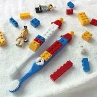Lego, импортная мягкая детская игрушка, конструктор, зубная щетка, крышка, в корейском стиле, детское творчество