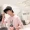 Hồng Kông phong cách bảy điểm tay áo của nam giới t-shirt mùa hè vòng cổ sinh viên in ngắn tay Hàn Quốc phiên bản của Harajuku bf lỏng couple năm điểm tay áo quần áo unisex
