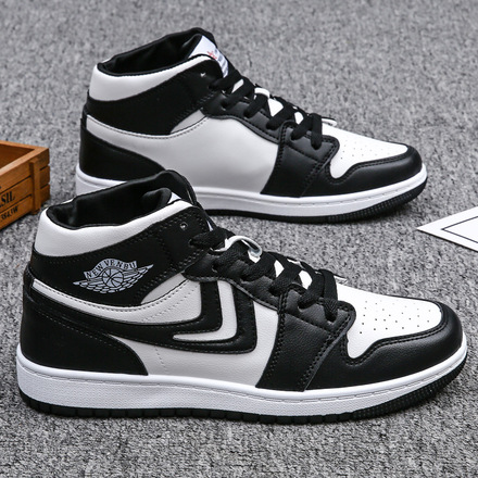 男鞋2021年新款夏季高帮aj空军一号轻便百搭透气板鞋休闲运动潮鞋