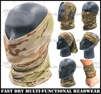 Универсальный тактический трансформер, быстросохнущий платок, шарф, шлем, камуфляжная маска, в американском стиле, защита от солнца