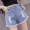 Unedged một từ quần short denim nữ mùa hè 2018 new loose cao eo sinh viên Hàn Quốc hoang dã chic chân rộng quần nóng