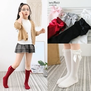 Mùa xuân và mùa thu cotton bé nửa trong vớ ống mùa hè nữ mỏng bé công chúa vớ trẻ em bé gái trên đầu gối ống dài - Vớ