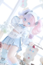 Одежда для кукол BJD （菜包猪肉铺）bjd4分熊妹兔豆豆兽兽msdmdd娃衣 水色地雷猫猫