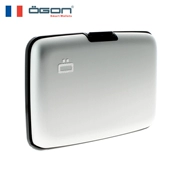 Pháp OGON Châu Âu clip nhôm ví chống thẻ bảo mật RFID gói kim loại dung lượng lớn thẻ kinh doanh quà tặng