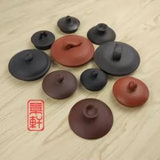 Cát màu tím Zhu bùn gốm màu đỏ ấm trà nắp với bìa gốm cup bìa Kung Fu trà trà đạo bộ phụ kiện nhỏ bìa trà nâu