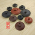 Cát màu tím Zhu bùn gốm màu đỏ ấm trà nắp với bìa gốm cup bìa Kung Fu trà trà đạo bộ phụ kiện nhỏ bìa trà nâu Trà sứ