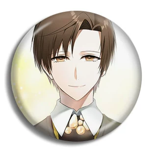 Значок Mystic Messenger Mysterious Messenger, металлический пин 58 мм, полностью металлический