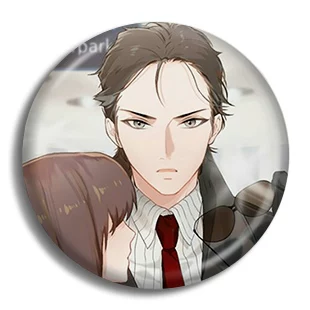 Значок Mystic Messenger Mysterious Messenger, металлический пин 58 мм, полностью металлический