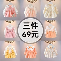 Весеннее платье, осенняя юбка, термобелье, одежда, детский наряд маленькой принцессы для девочек, в западном стиле, в корейском стиле, 0-3 лет