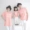 Áo thun mẹ-con Hàn Quốc mùa hè gia đình gồm ba chữ đầy đủ chữ cotton dài tay ngắn XL cha-con mùa thu áo nỉ có mũ cho cả nhà