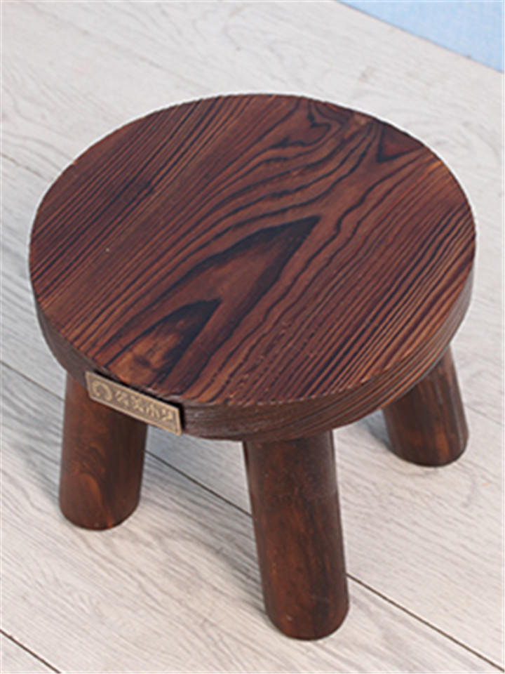 袭美木艺古典圆形小板凳