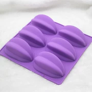 6 cơ chế hình carambola liên tiếp silicone khuôn xà phòng handmade xà phòng khuôn bánh thạch pudding - Tự làm khuôn nướng