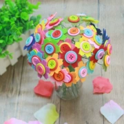 Giáo dục cho trẻ em đồ chơi làm việc nút hoa diy sáng tạo nguyên liệu handmade gói giáo viên món quà ngày