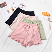 Mùa hè mới cô gái pyjama quần short cotton mùa hè mỏng xù lông nhà quần thường màu rắn quần - Quần tây quần jean ống rộng nam