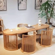 Muweifang Mới Trung Quốc Bàn trà và ghế kết hợp bàn trà nguyên bản gỗ rắn Kung Fu bàn trà phòng trà B & B đồ nội thất - Bàn trà