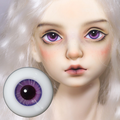 taobao agent [Dolly Planet] BJD/SD baby uses handmade glass eye beads Zhuhong/purple red H-39