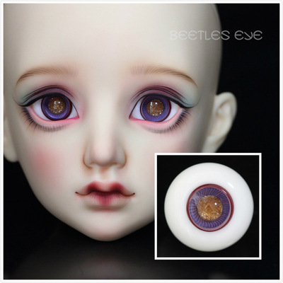 taobao agent [Beetles] BJD/SD handmade glass-eye beads mixed color series gold sand pupil C-09