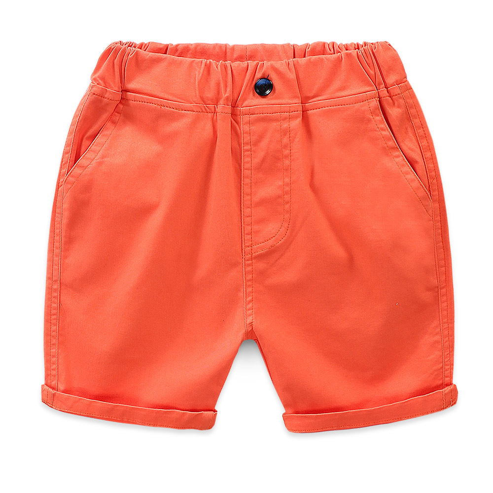 Summer 24F Woven Shorts Kz268 OrangeBoy shorts 2021 summer new pattern Children's wear baby pure cotton Capris children leisure time shorts Wear out tide