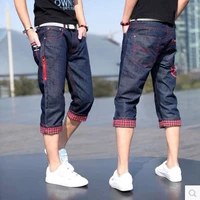 Nam mùa hè denim quần quần short nam mùa hè mô hình mỏng quần Slim Hàn Quốc quần chân triều 7 điểm phong cách thời trang nam