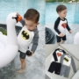 Chenchen Mẹ Bé Kids Bé Cậu Bé Mùa Hè Superman Batman Dài Tay Áo Top Năm Quần Quần Swimsuit Set shop quần áo trẻ em