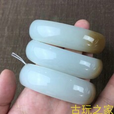 Украшения на руку 古玩古玉收藏清代老和田玉手镯碧玉酒壶一件2万