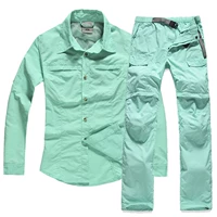 Уличный быстросохнущий комбинезон, штаны, тонкий летний комплект, съемная рубашка, альпинистская одежда для защиты от солнца, быстрое высыхание, короткий рукав