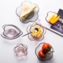 Huafu sáng tạo món ăn hoa anh đào bát thủy tinh màu hồng ketchup salad món ăn món ăn nhỏ Nhật Bản và Hàn Quốc dĩa nhựa