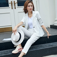 Комплект, модный приталенный пиджак классического кроя, популярно в интернете, в корейском стиле, в британском стиле