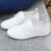 Mùa hè mới đáy phẳng với giày nhỏ màu trắng sinh viên Hàn Quốc rỗng thở giày thường thấp để giúp giày giày