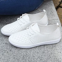 Mùa hè mới đáy phẳng với giày nhỏ màu trắng sinh viên Hàn Quốc rỗng thở giày thường thấp để giúp giày giày giày nb