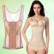 Tingmei 婼 夏季 mùa hè siêu mỏng khóa chia bụng áo sơ mi nhựa sau sinh corset body vest phụ nữ
