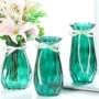 Mới hiện đại tối giản lớn bình thủy tinh màu xanh thủy canh lily hoa hồng trang trí bình hoa sáng tạo - Vase / Bồn hoa & Kệ chậu trồng cây thủy sinh