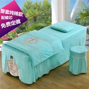 Bông bedspread denim vẻ đẹp cao cấp thẩm mỹ viện Beauty Body Massage cá tính đơn giản giường bông xanh váy Continental - Trang bị tấm